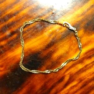 Small link 14k GP bracelet